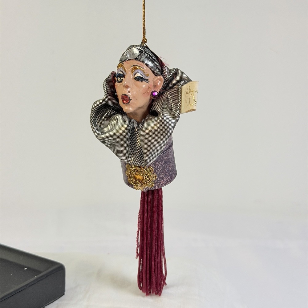 Wayne Kleski Katherines Collection Lady Christmas Ornament Musical Purple Tassel